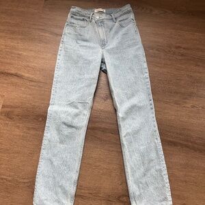 Abercrombie women’s ‘90s straight ultra high rise crossover jean